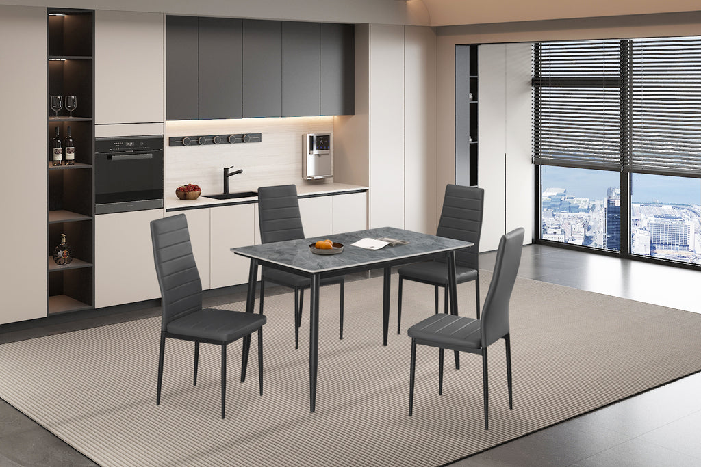 Table Kenzo 120 cm Rectangulaire Pierre Gris