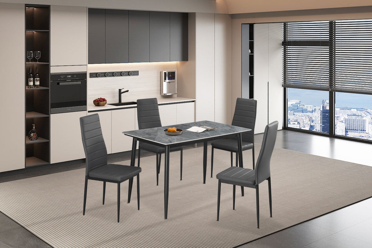 Table Kenzo 120 cm Rectangulaire Pierre Gris