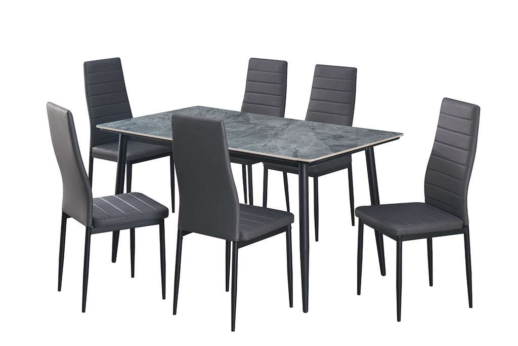 Table Kenzo 140 cm Rectangulaire Pierre Gris