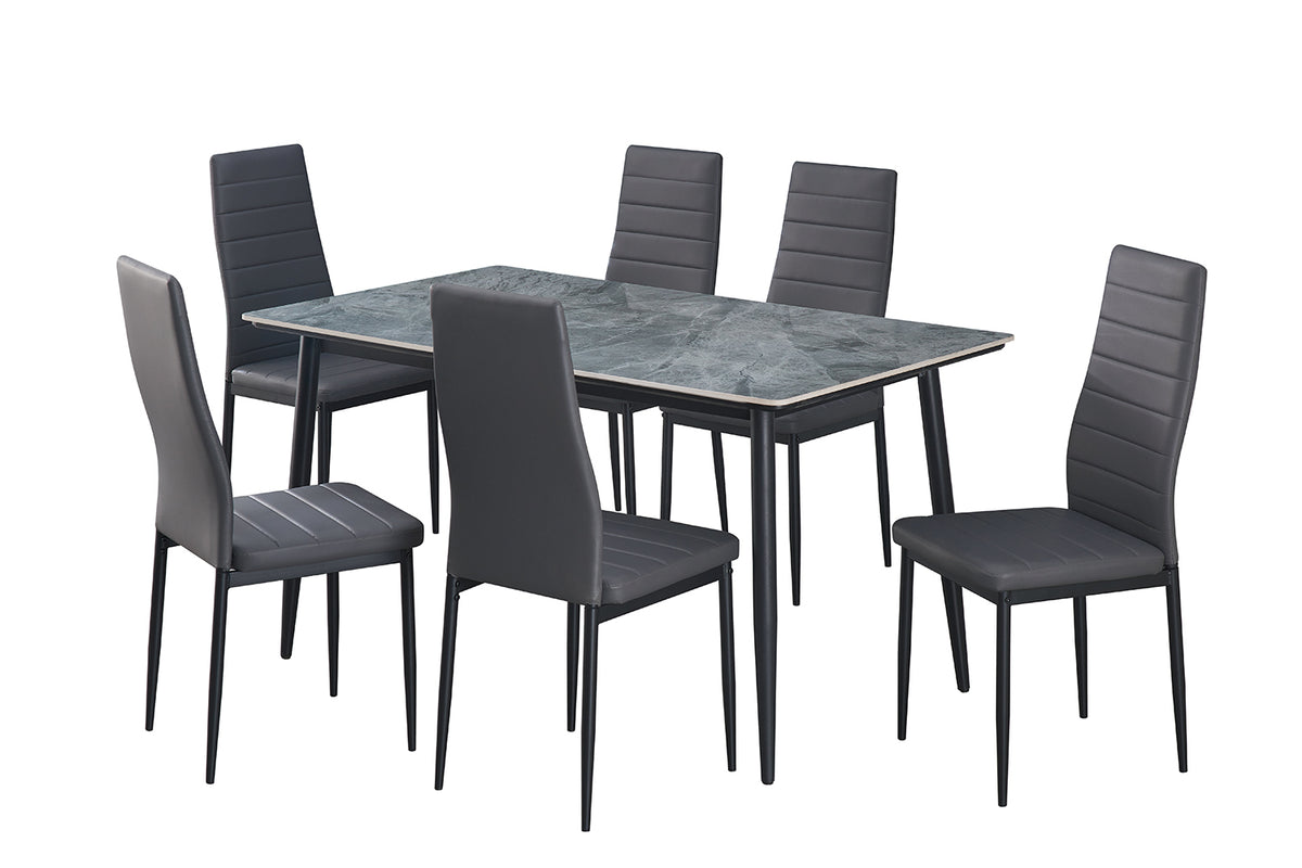 Table Kenzo 140 cm Rectangulaire Pierre Gris