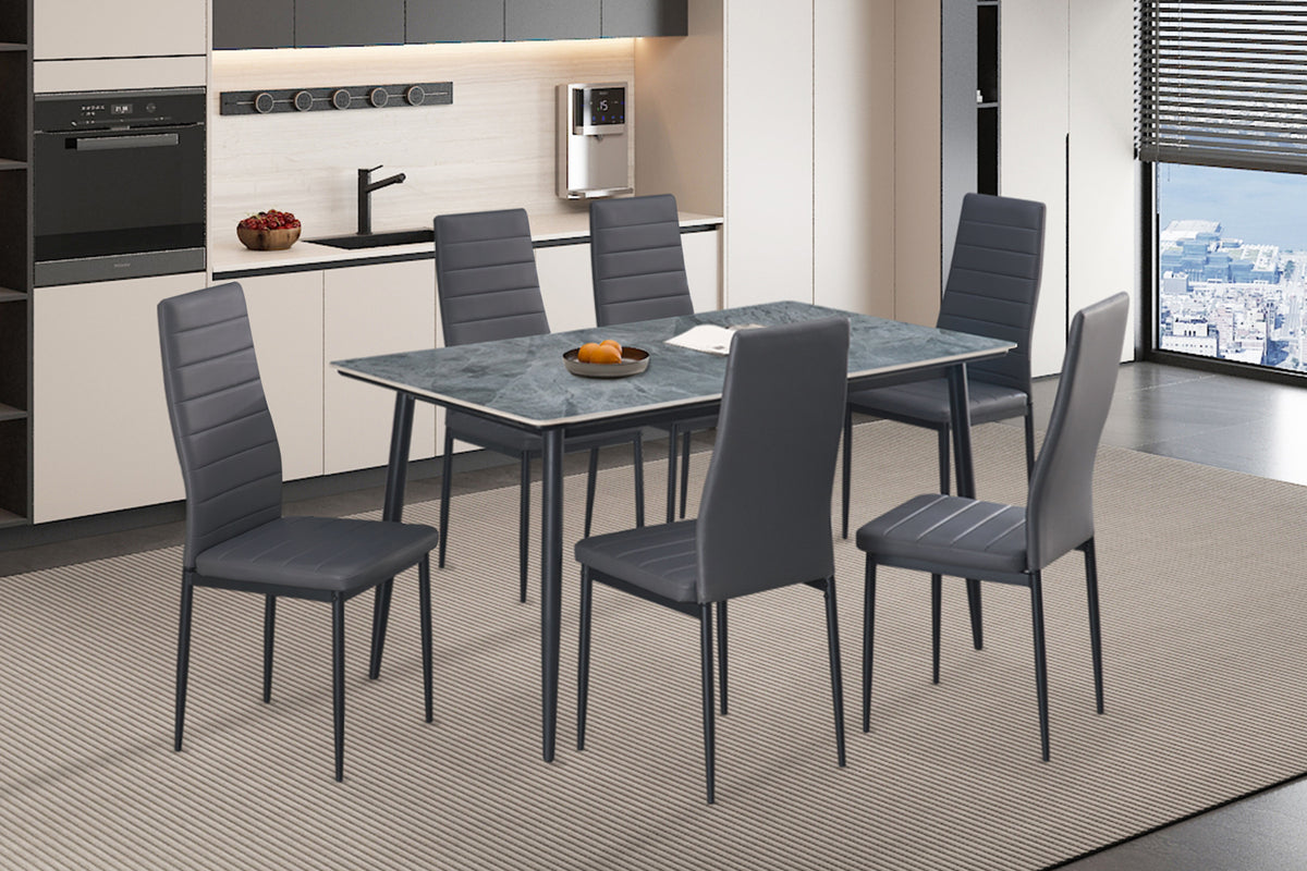 Table Kenzo 140 cm Rectangulaire Pierre Gris