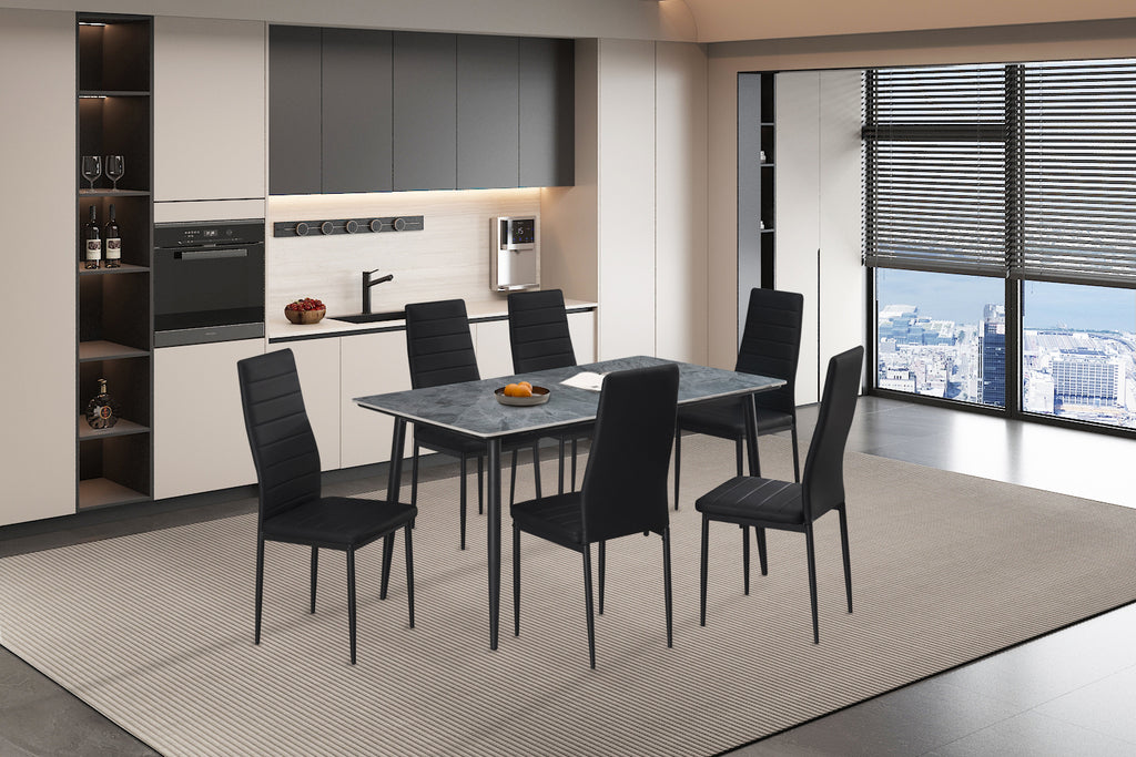 Table Kenzo 140 cm Rectangulaire Pierre Gris