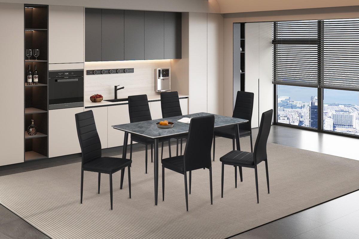 Table Kenzo 140 cm Rectangulaire Pierre Gris