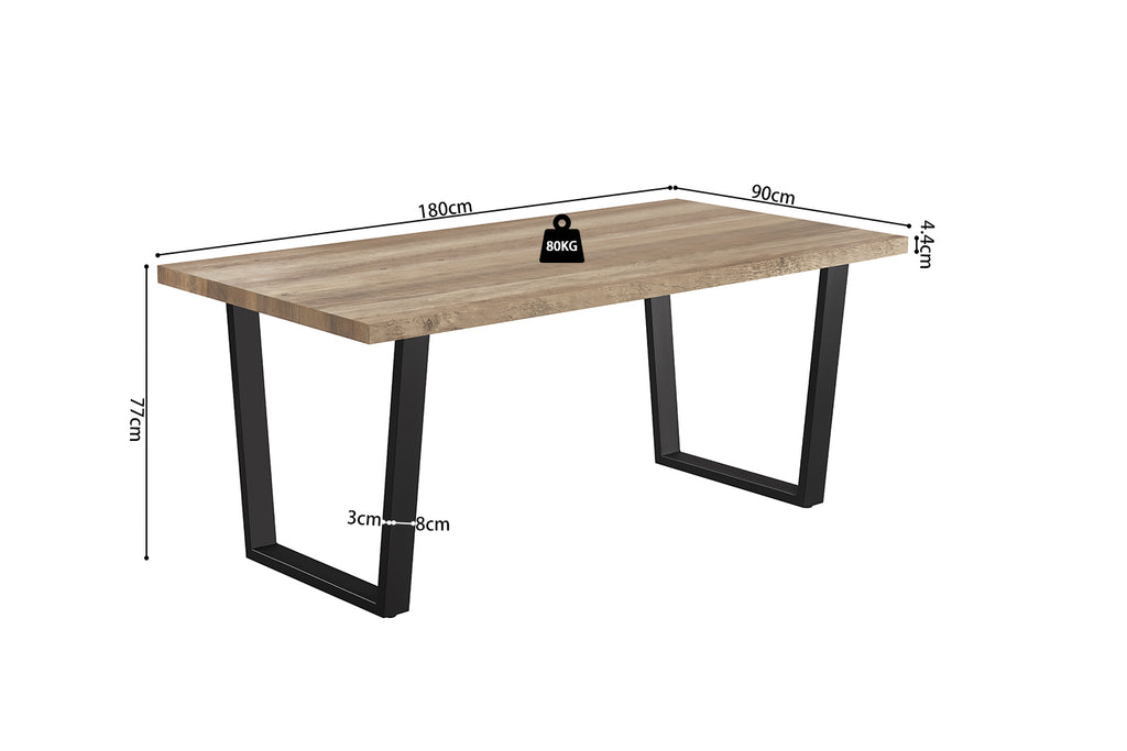 Table Armin 180 cm effet manguier