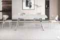 Table Orion 200x100 cm Rectangulaire Pierre Beige – Pied Beige
