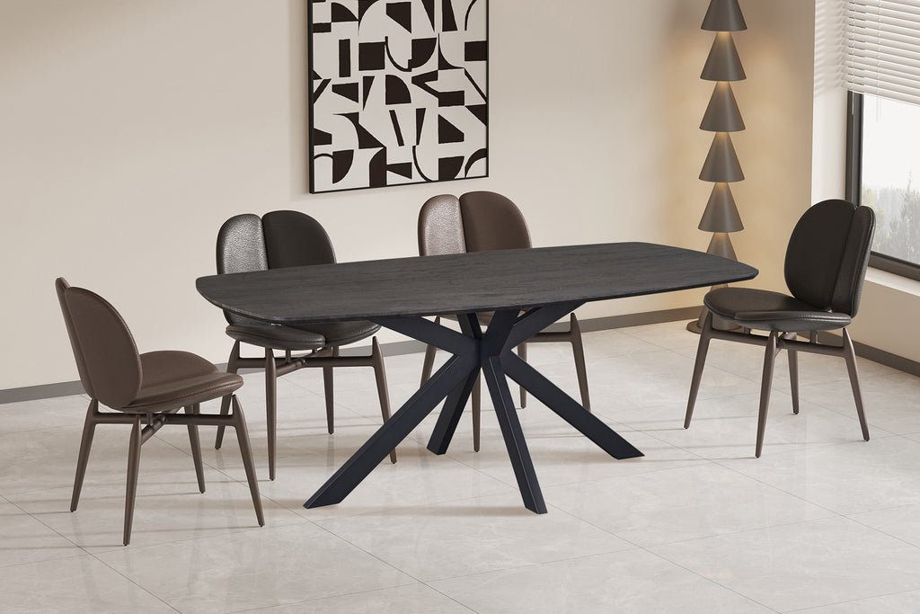 Table Aziz 200 cm Ovale Danoise Décor Brun foncé