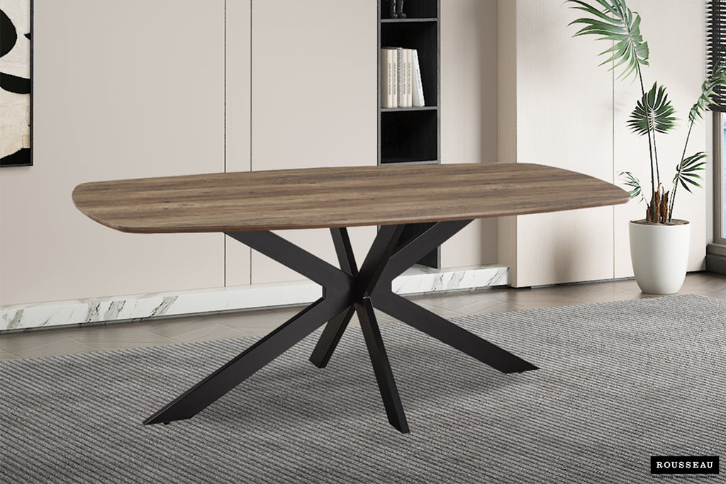 Table Aziz 200 cm ovale danoise effet manguier
