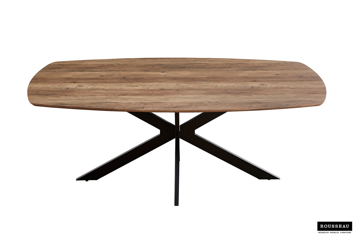 Table Aziz 200 cm ovale danoise effet manguier