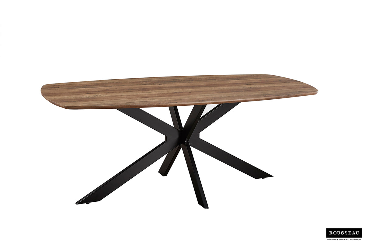 Table Aziz 200 cm ovale danoise effet manguier