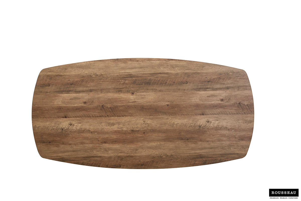 Table Aziz 200 cm ovale danoise effet manguier