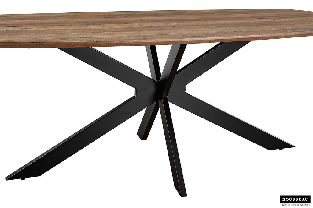 Table Aziz 200 cm ovale danoise effet manguier