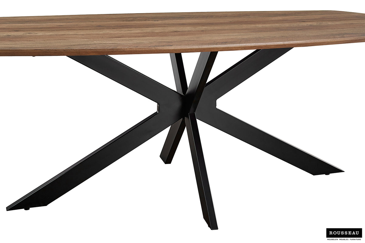 Table Aziz 200 cm ovale danoise effet manguier