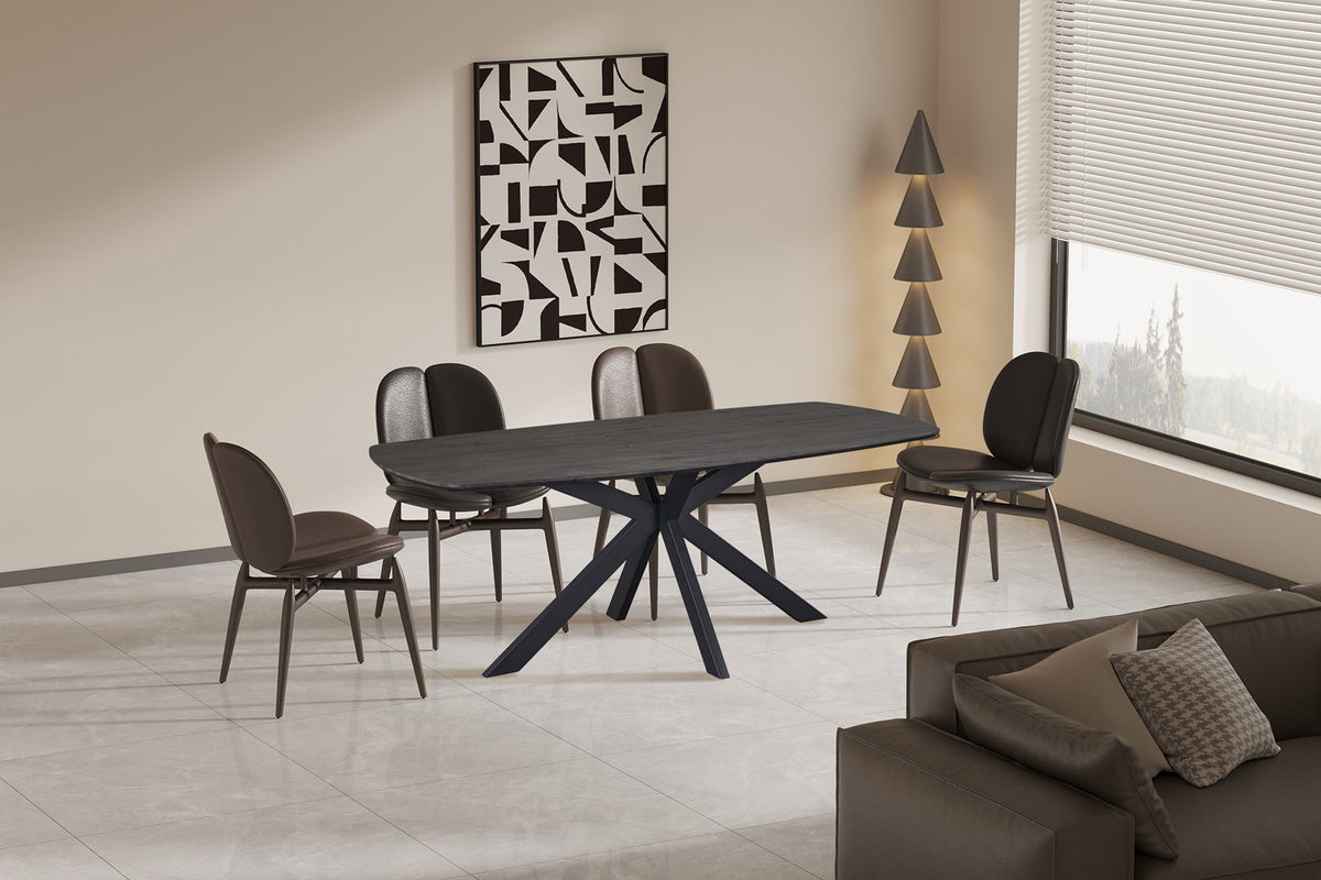 Table Aziz 200 cm Ovale Danoise Décor Brun foncé - vue 2