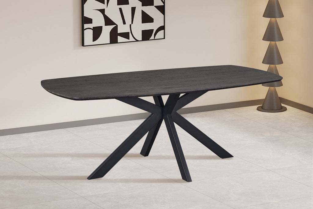 Table Aziz 200 cm Ovale Danoise Décor Brun foncé - vue 3