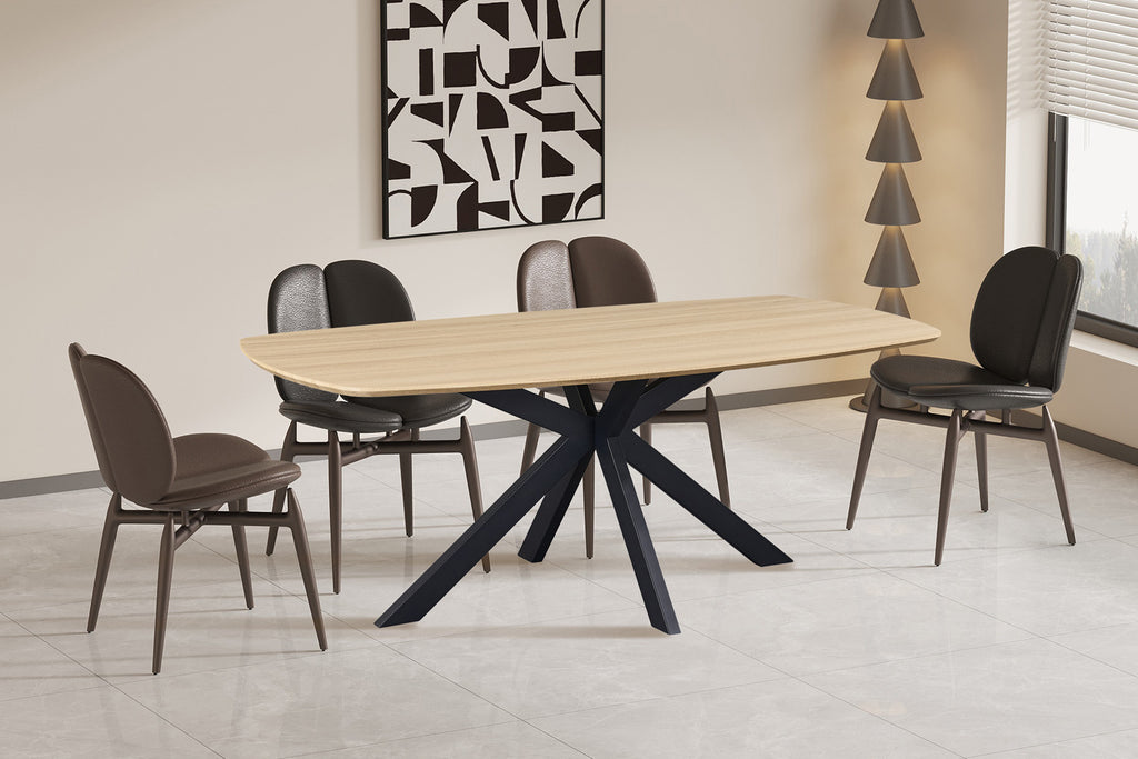 Table Aziz 200 cm Ovale Danoise Décor Chêne Naturel