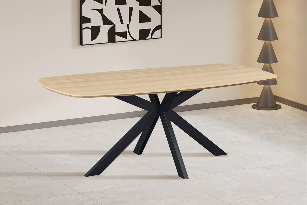 Table Aziz 200 cm Ovale Danoise Décor Chêne Naturel - vue 3