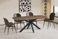 Table Aziz 200 cm Ovale Danoise Décor Chêne Foncé