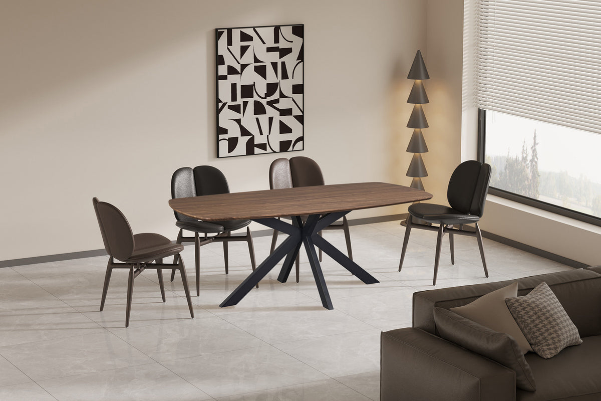 Table Aziz 200 cm Ovale Danoise Décor Chêne Foncé - vue 2