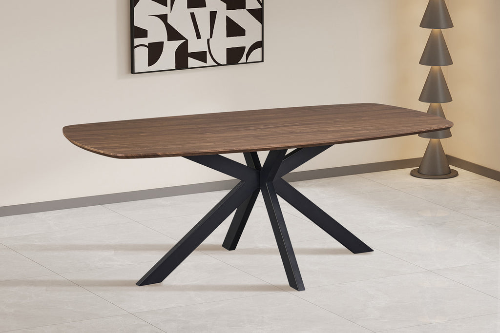 Table Aziz 200 cm Ovale Danoise Décor Chêne Foncé - vue 3