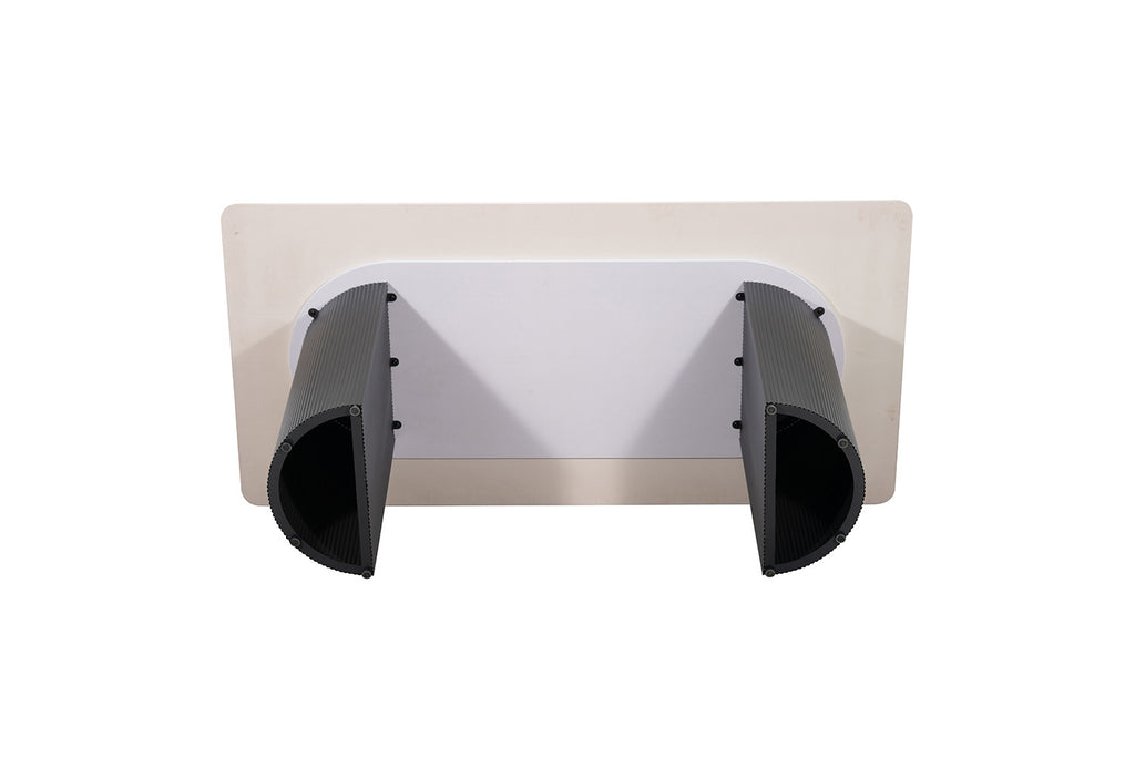 Table Lousa 180 cm Pierre Brillante Italian Gris – Pied Metal Noir - vue 5
