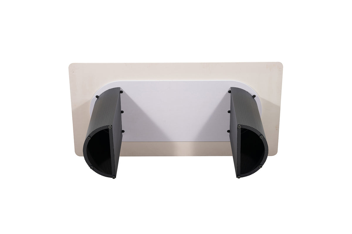 Table Lousa 180 cm Pierre Brillante Italian Gris – Pied Metal Noir - vue 5