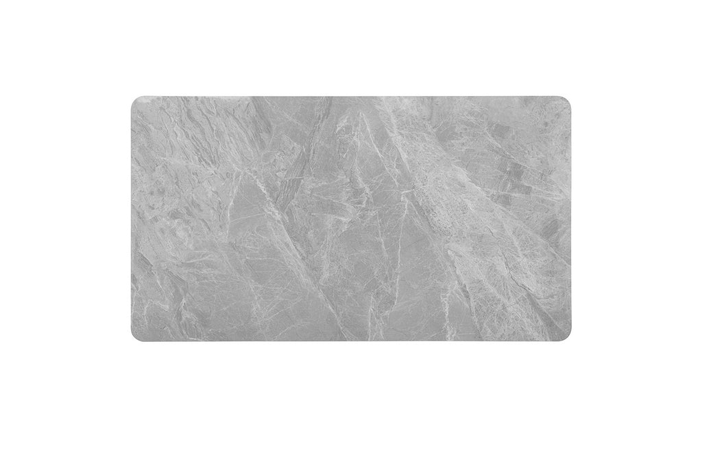 Table Lousa 180 cm Pierre Brillante Italian Gris – Pied Metal Noir - vue 6