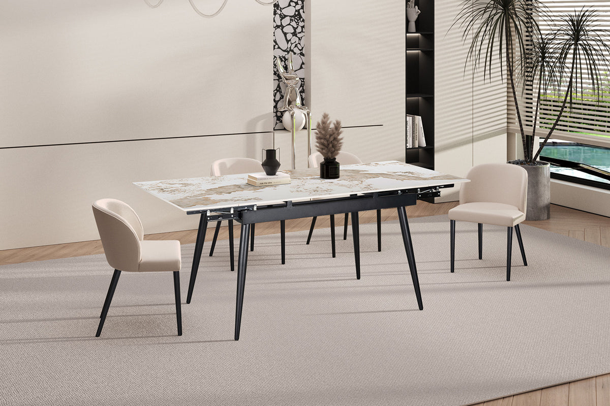Table extensible Hero 120-180 cm Pierre Brillante Pandora - vue 2