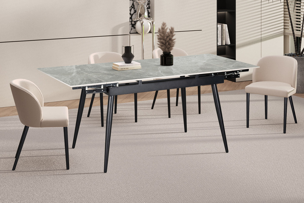 Table extensible Hero 120-180 cm Pierre Brillante Italian Gris