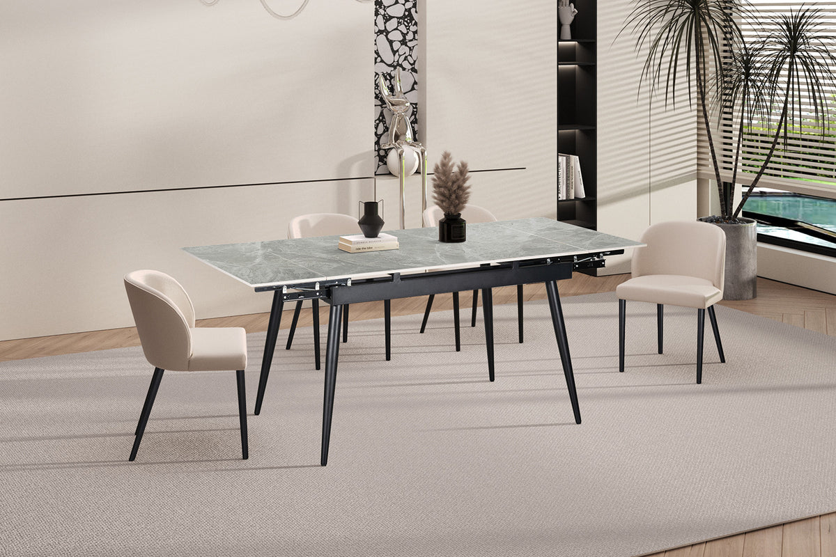 Table extensible Hero 120-180 cm Pierre Brillante Italian Gris - vue 2