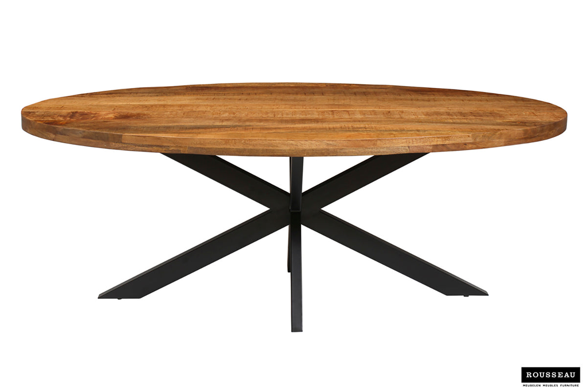 Table Alexa 200 cm Ovale bois de manguier