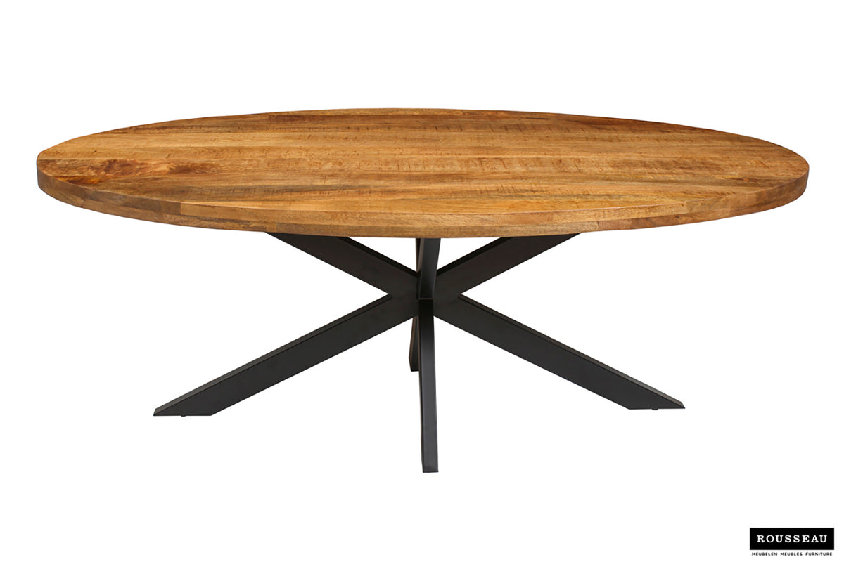 Table Alexa 200 cm Ovale bois de manguier