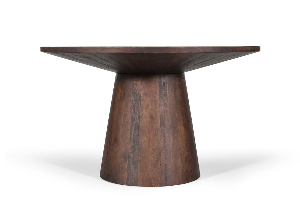 Table Tommy 130 cm Ronde bois de manguier Brun