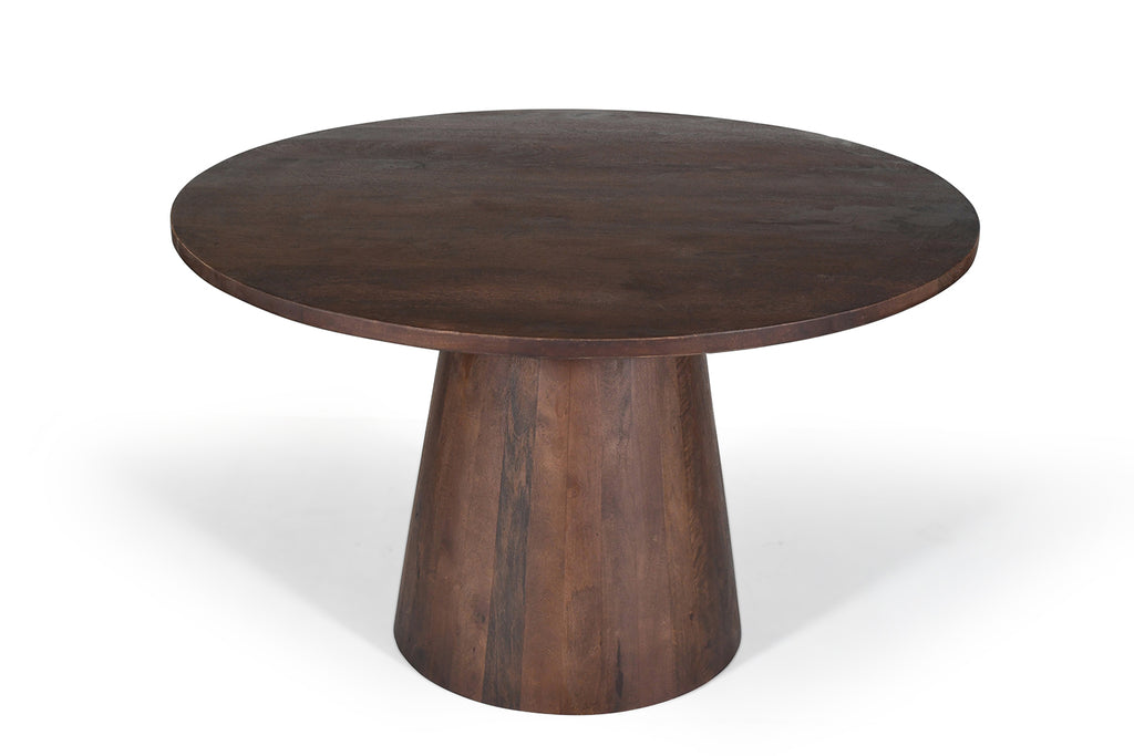 Table Tommy 130 cm Ronde bois de manguier Brun