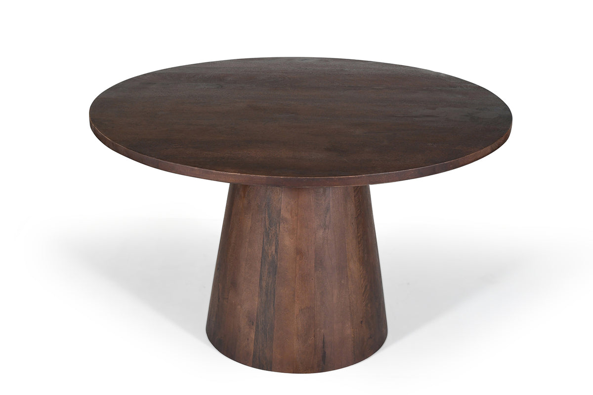 Table Tommy 130 cm Ronde bois de manguier Brun