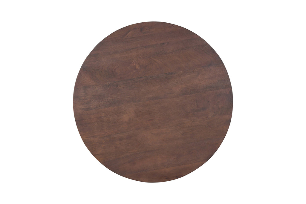 Table Tommy 130 cm Ronde bois de manguier Brun