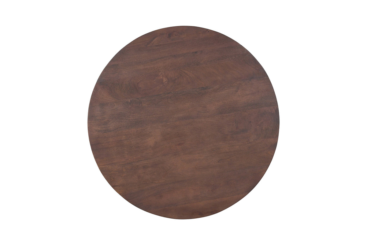 Table Tommy 130 cm Ronde bois de manguier Brun