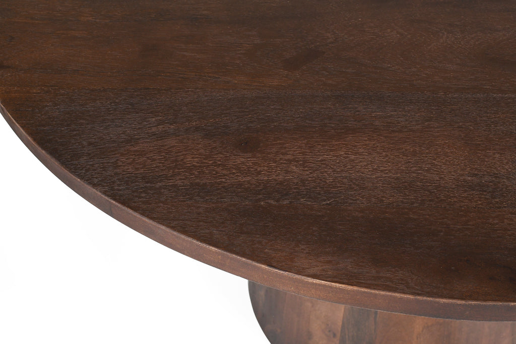 Table Tommy 130 cm Ronde bois de manguier Brun