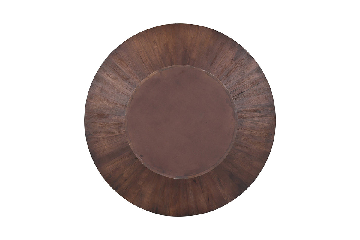 Table Tommy 130 cm Ronde bois de manguier Brun