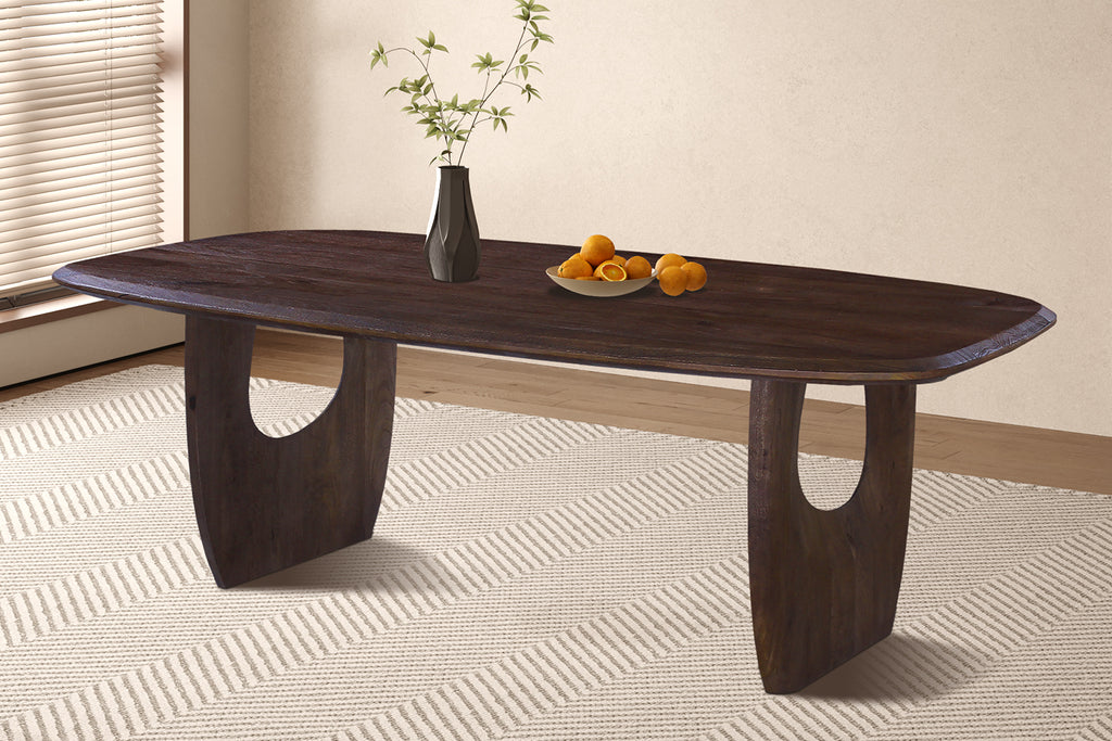 Tafel Braga Ovale Danoise Bois de manguier Brun Foncé