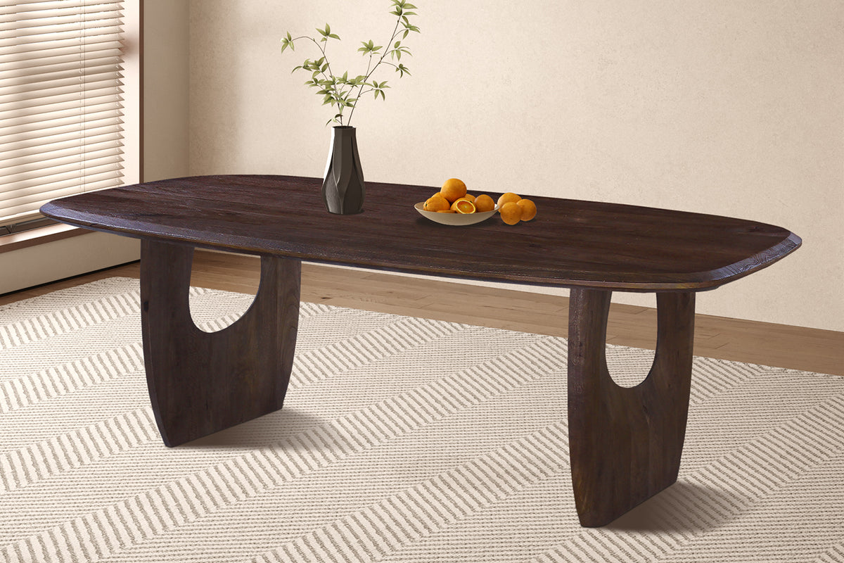 Tafel Braga Ovale Danoise Bois de manguier Brun Foncé