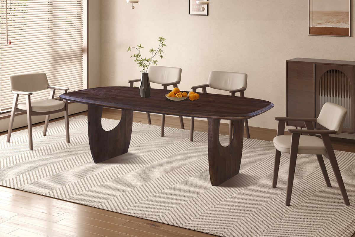 Table Braga ovale danoise bois de manguier Brun Foncé