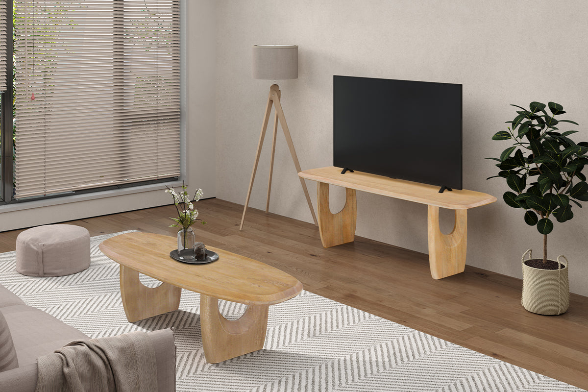 Table Braga ovale danoise bois de manguier Amande