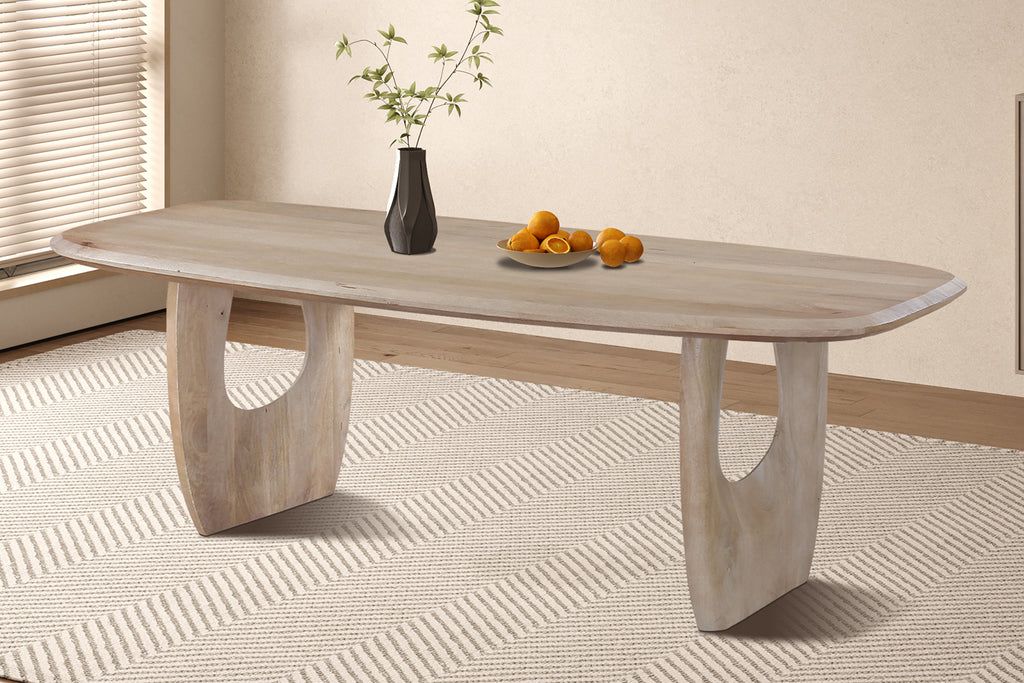 Tafel Braga Ovale Danoise Bois de manguier Amande
