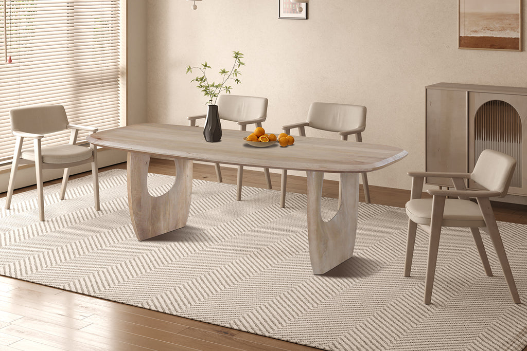 Table Braga ovale danoise bois de manguier Amande