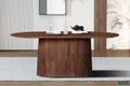 Table Miguel 200 cm Ovale Bois de manguier Brun clair