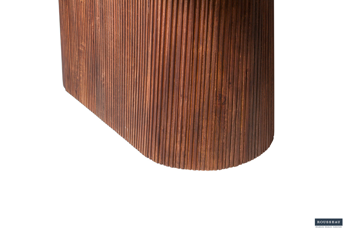 Table Miguel 230 cm Ovale bois de manguier Brun clair