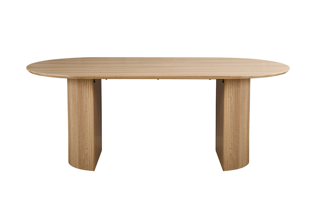 Table Lagos 200 cm Ovale effet chêne Naturel
