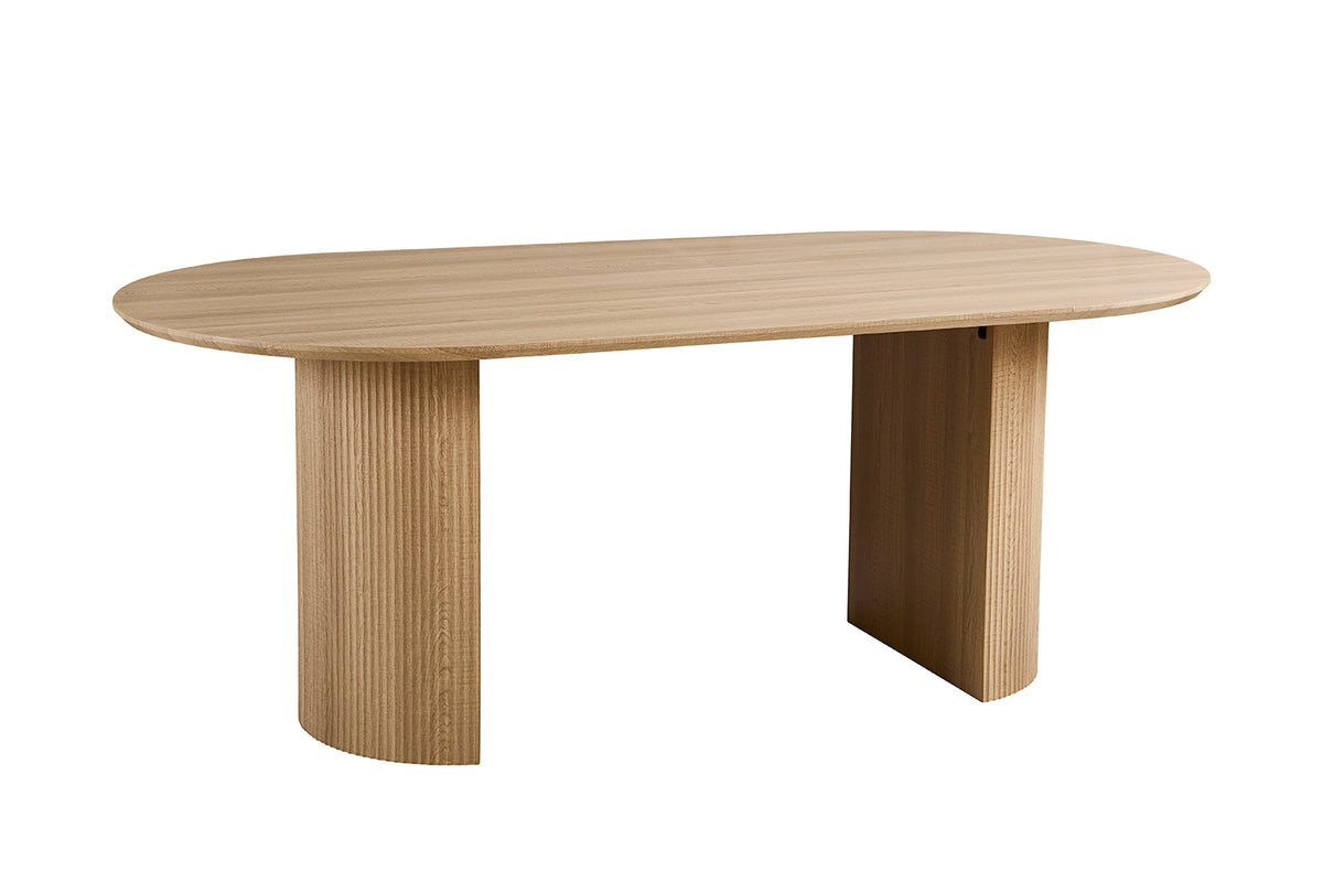 Table Lagos 200 cm Ovale effet chêne Naturel