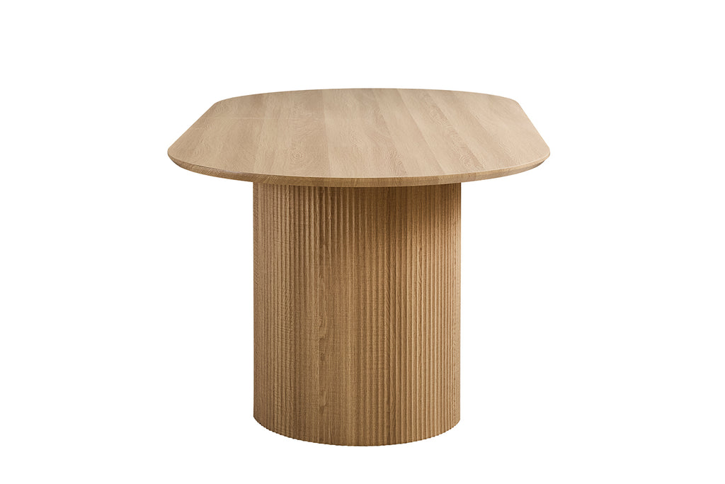 Table Lagos 200 cm Ovale effet chêne Naturel