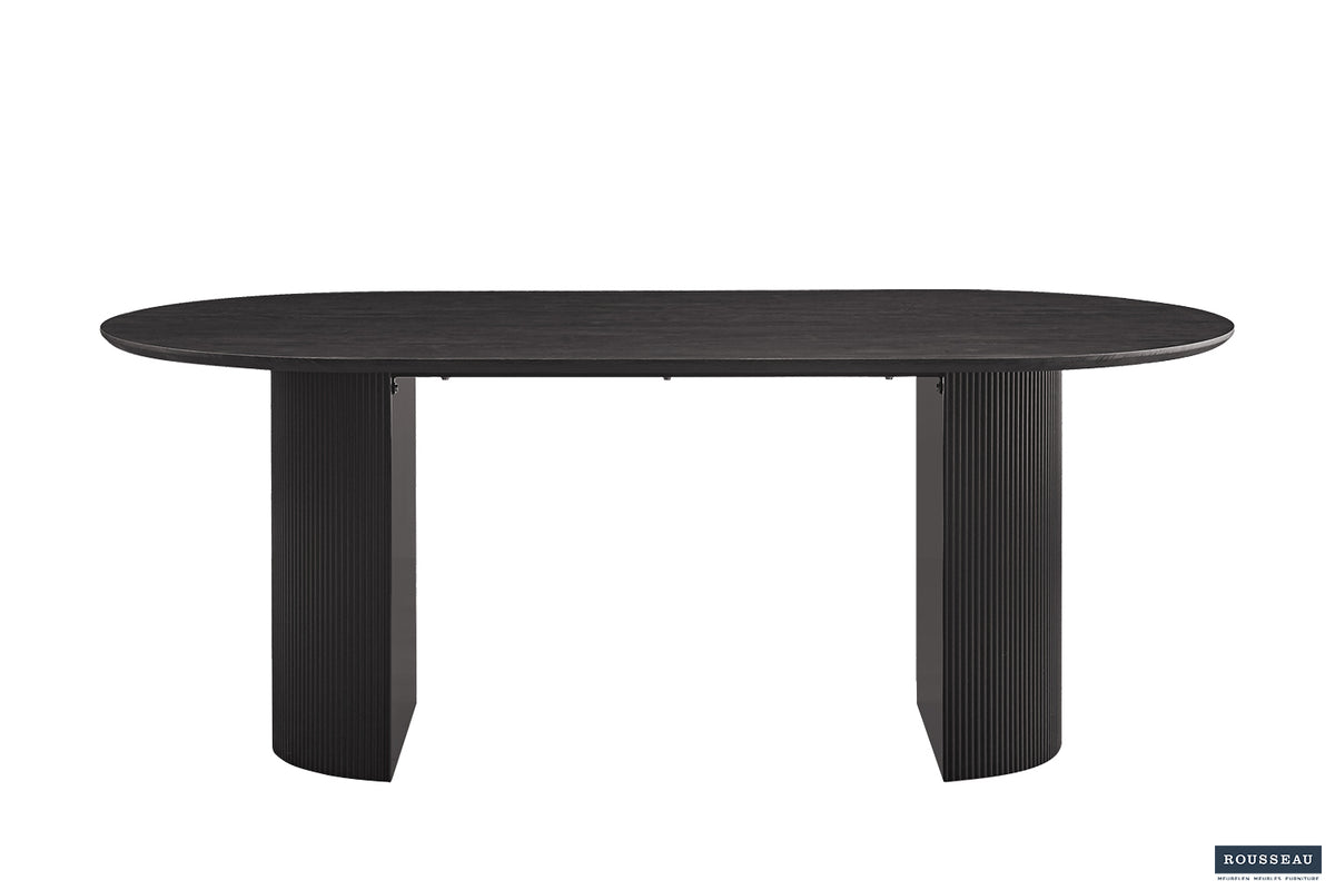 Table Lagos 200 cm Ovale finition Brun foncé